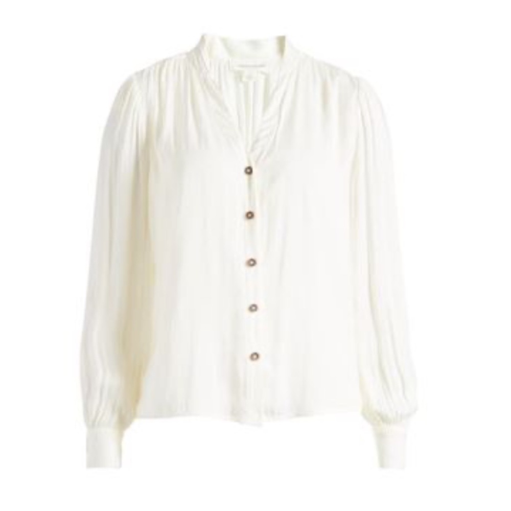 TREASURE & BOND EUC Pintuck Popover Blouse Top Ivory S